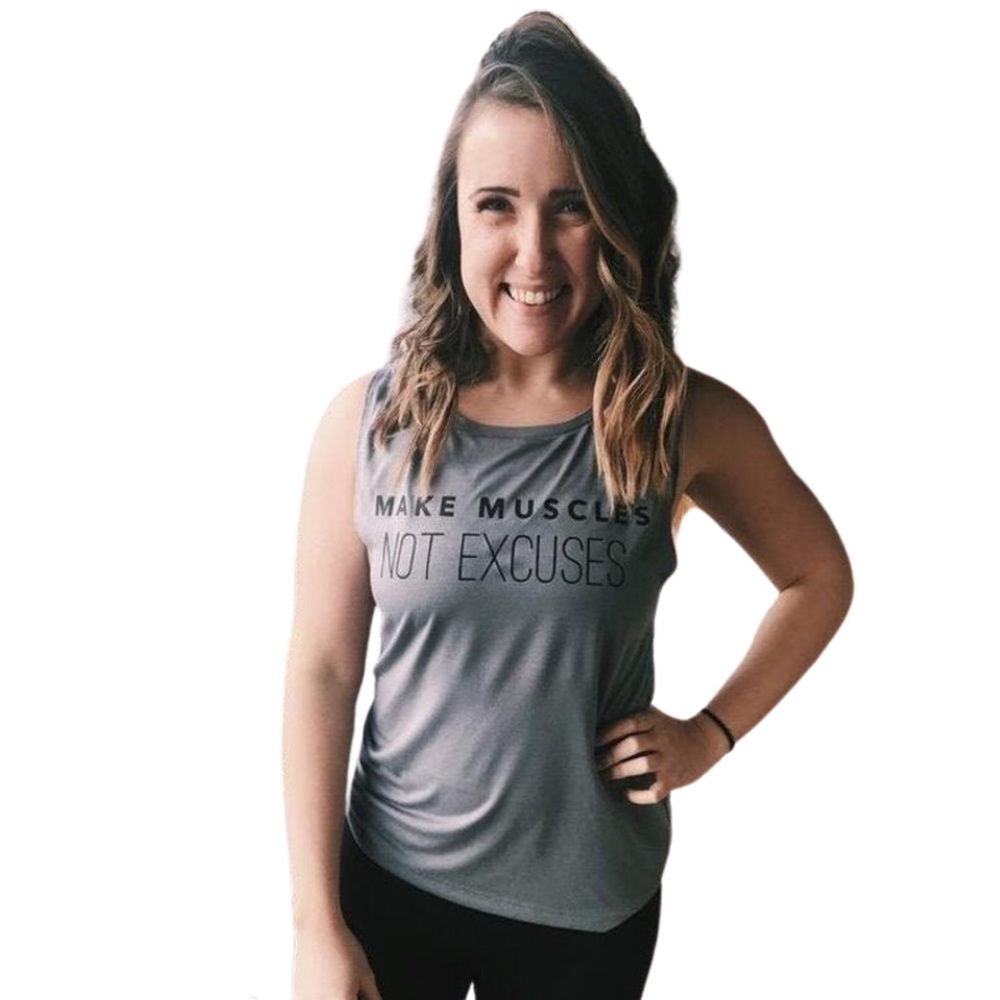 Make Muscles Not Excuses Flowy Muscle Tank